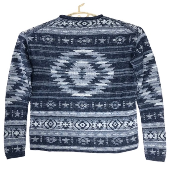 Polo Ralph Lauren Aztec Pattern Cotton/Linen Sweater - Picture 2 of 6
